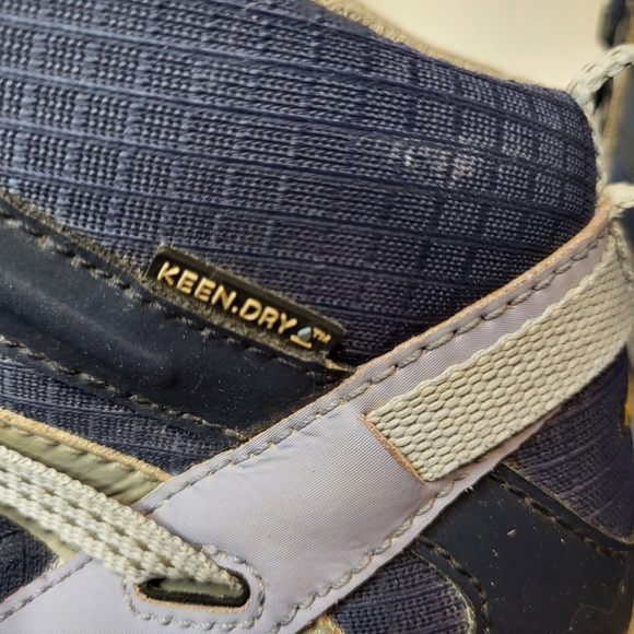 Keen women Marshall mid waterproof cushion collar hiking boot blue+grey Sz 7 - Picture 9 of 16